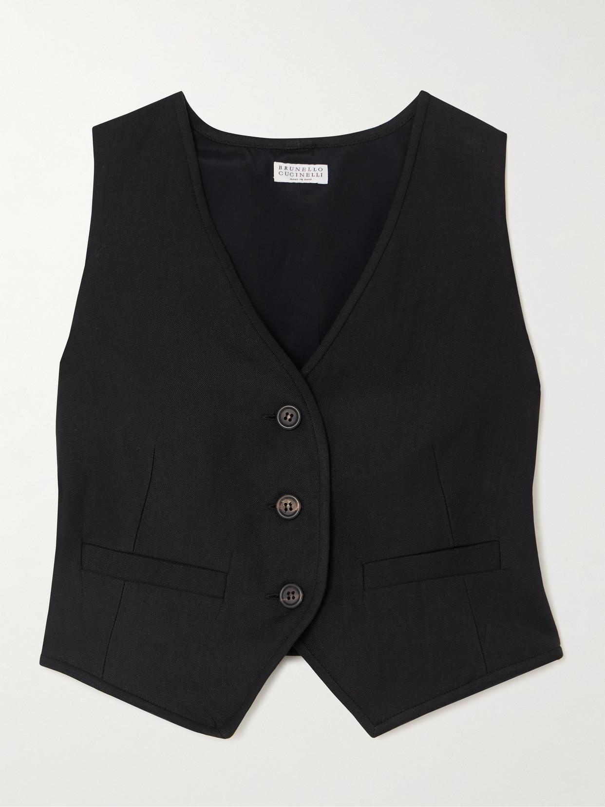 Brunello Cucinelli - Twill Vest - Black