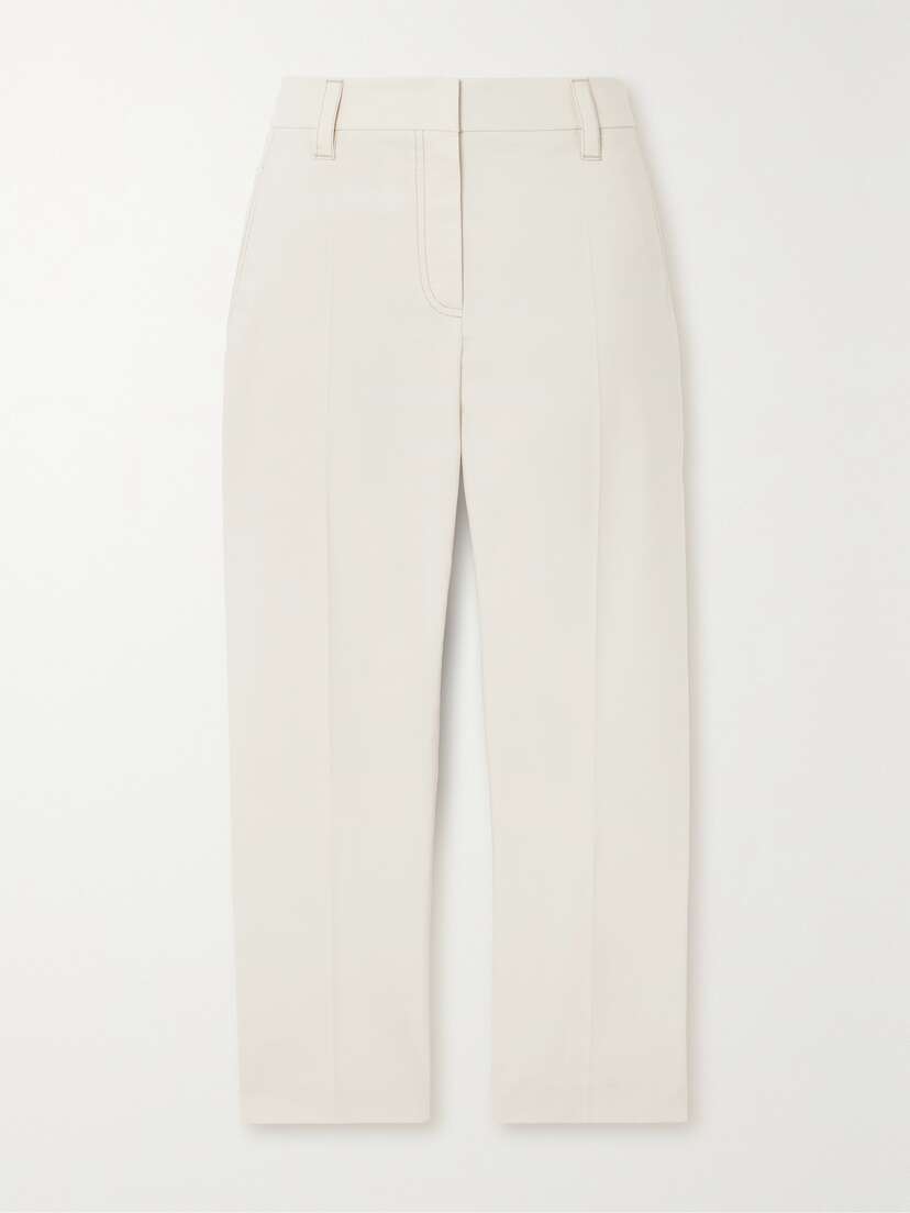 Brunello Cucinelli Stretch-cotton Drill Straight-leg Pants