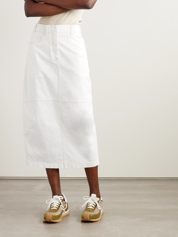 Brunello Cucinelli Denim midi skirt