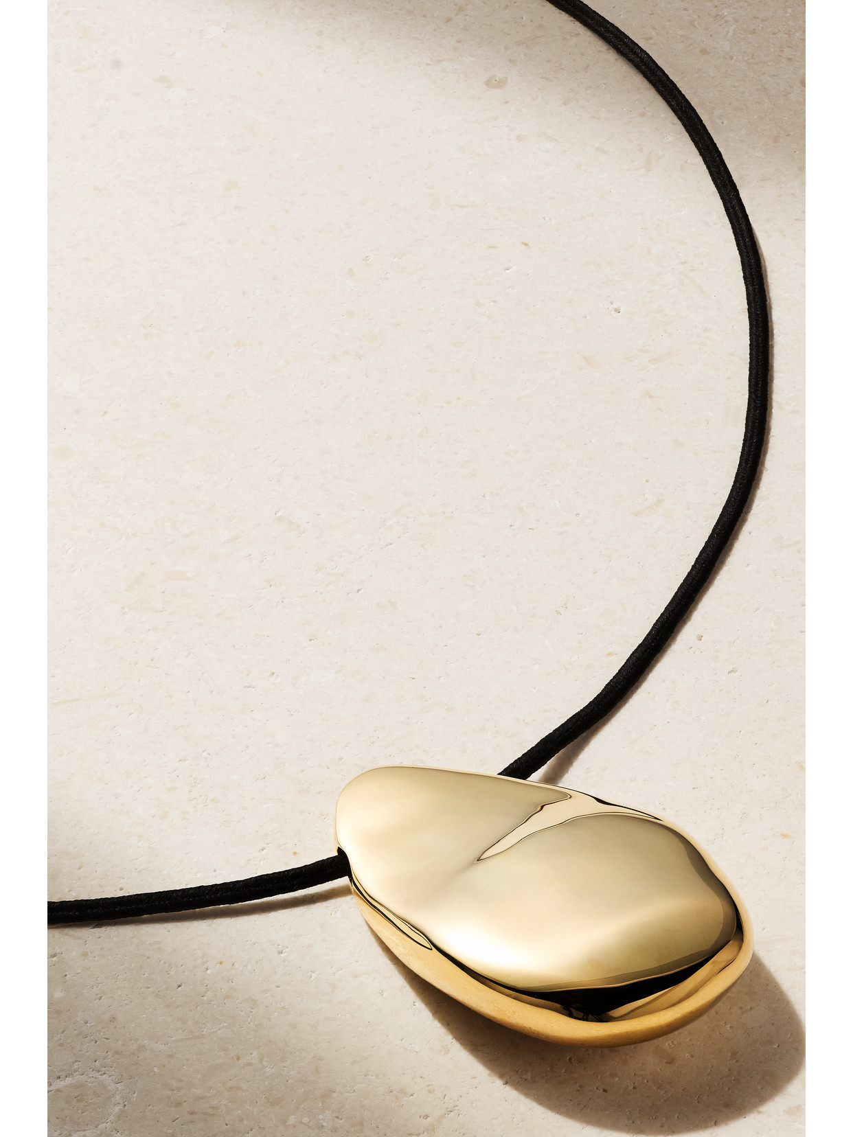 BY PARIAH LUNA LARGE RECYCLED GOLD VERMEIL AND SILK NECKLACE