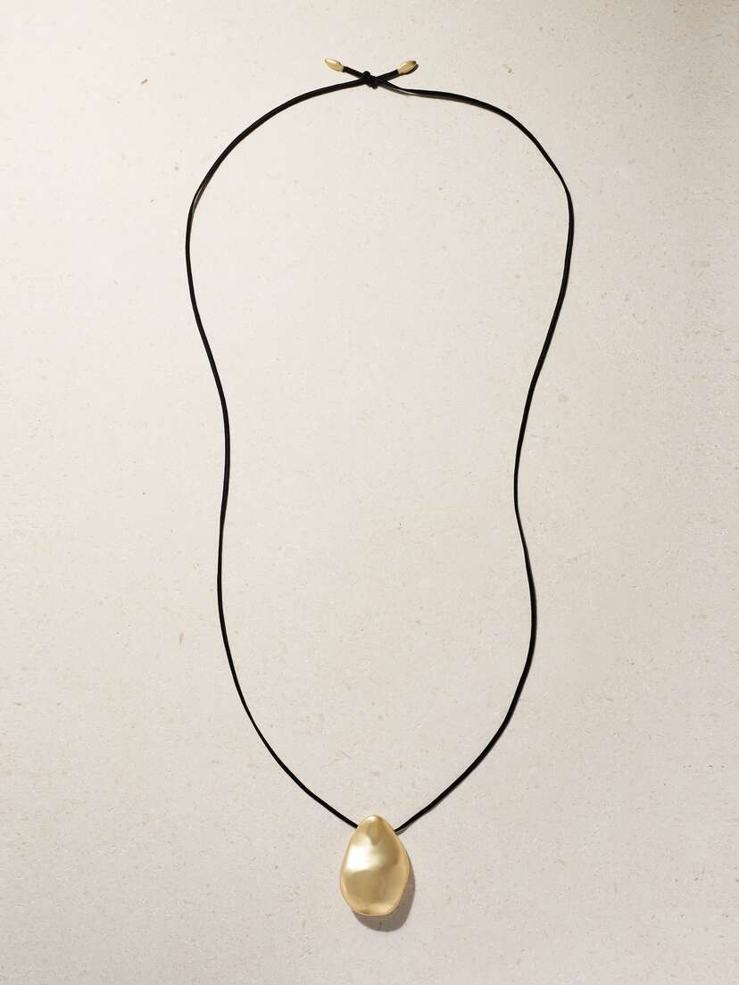 By Pariah Luna Large Recycled Gold Vermeil And Silk Necklace