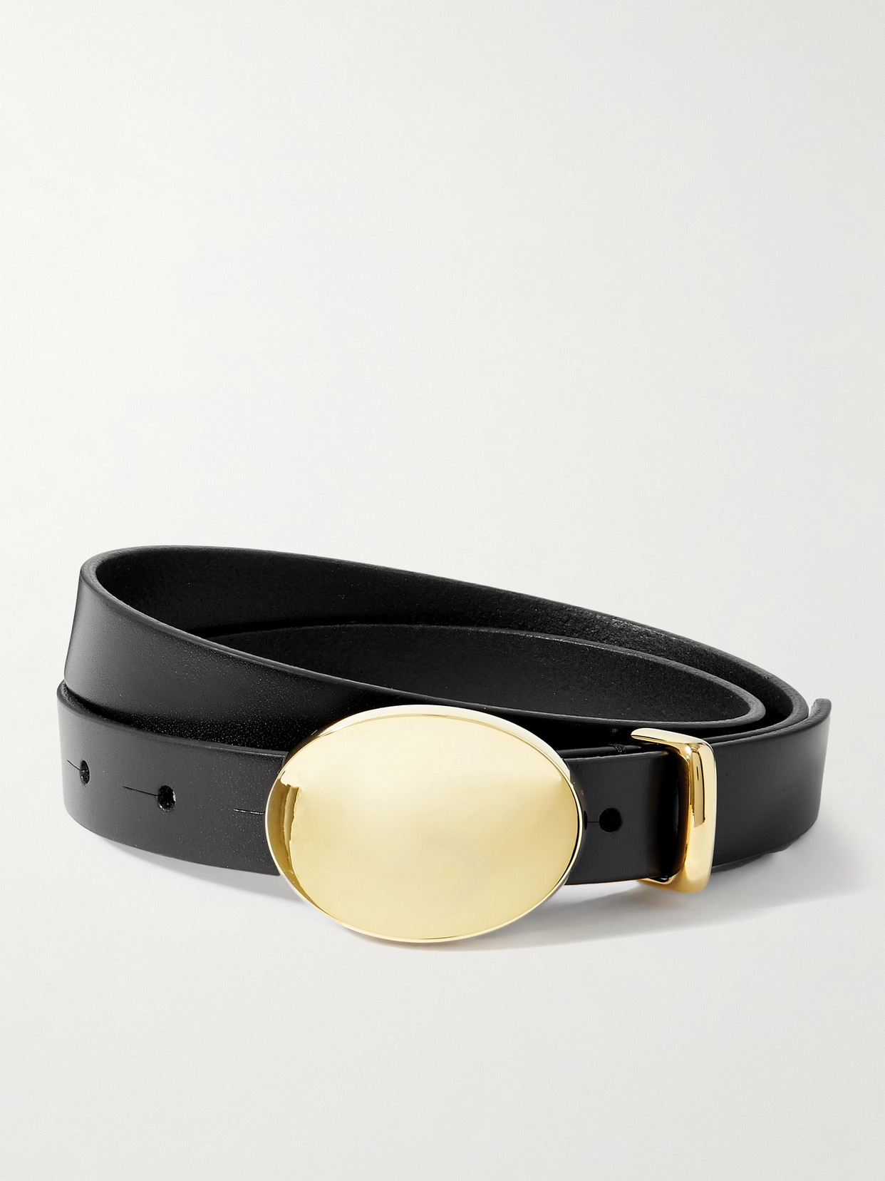 Shop Isabel Marant Ory Leather Belt In Black