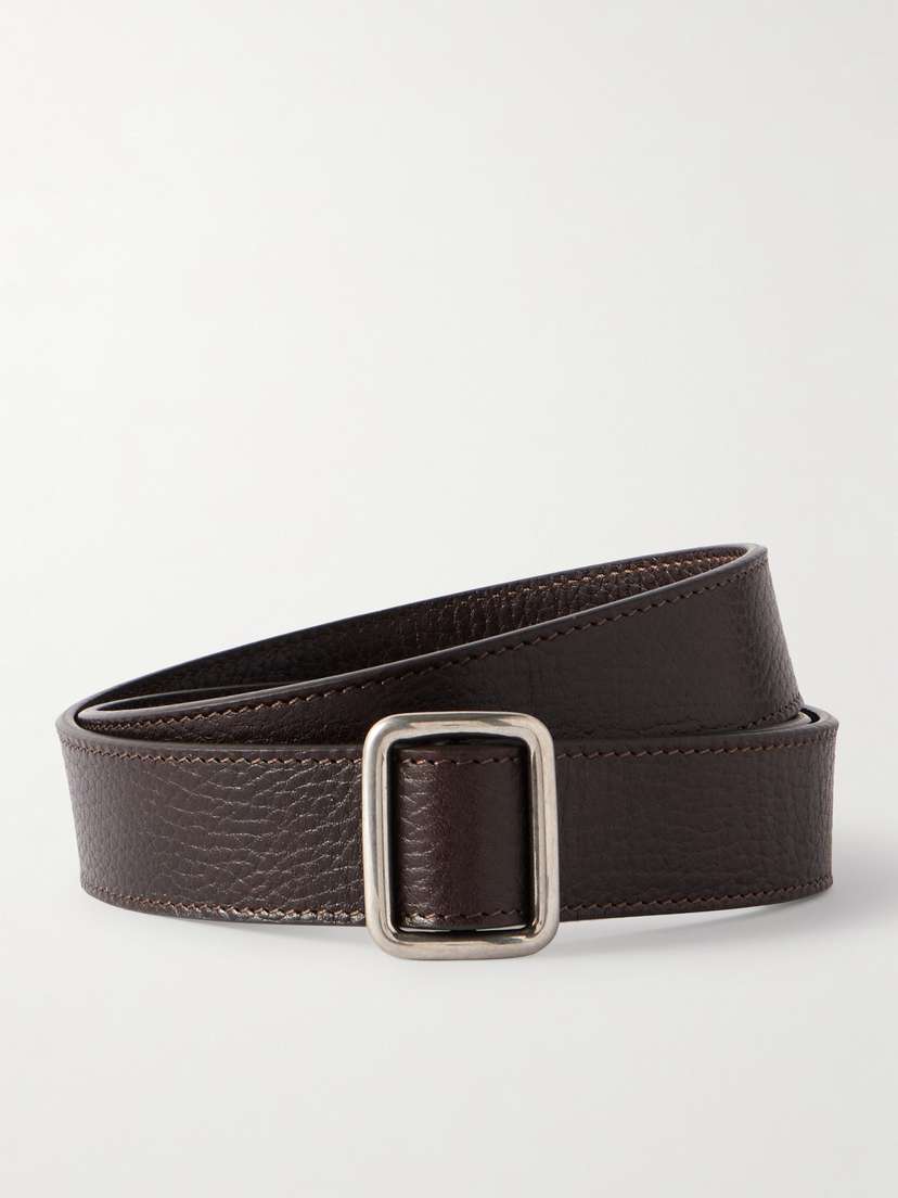 The Row Jin Textured-leather Belt