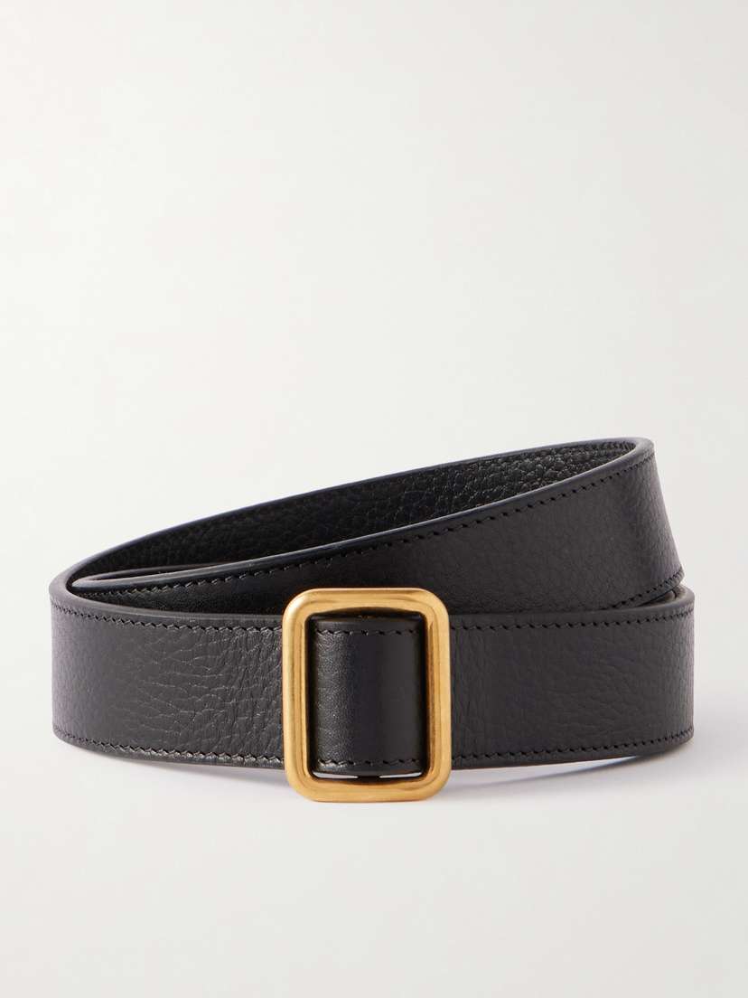 The Row Jin Textured-leather Belt
