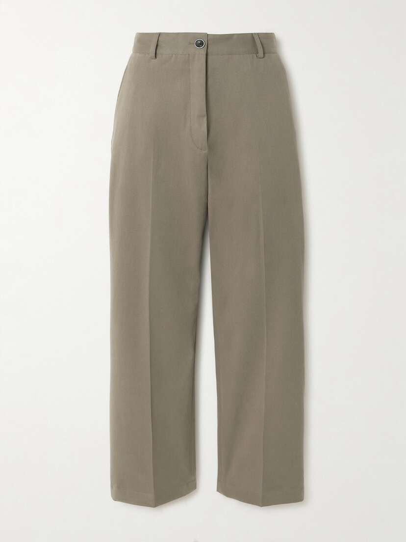 Purdey Cotton-blend Twill Straight-leg Pants