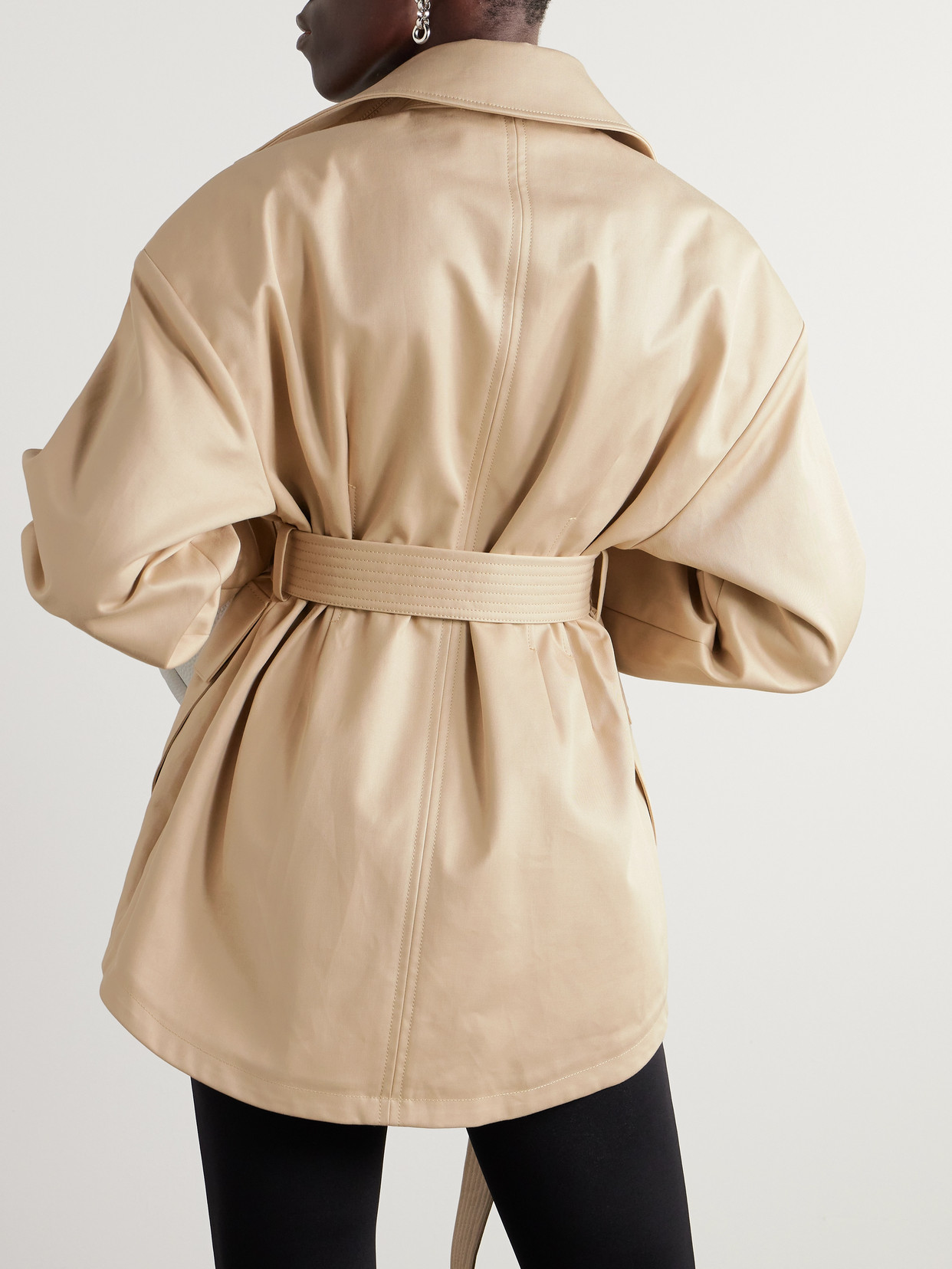 Shop Wardrobe.nyc Belted Cotton-drill Parka In Neutrals