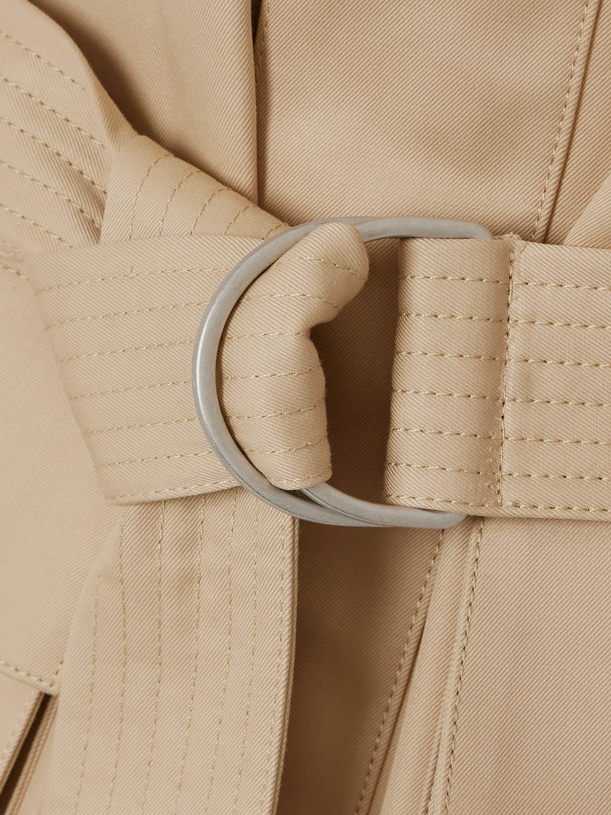 Shop Wardrobe.nyc Belted Cotton-drill Parka In Neutrals