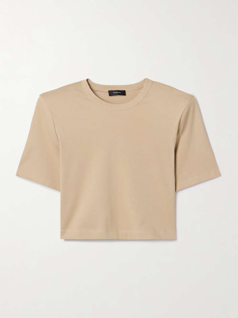 Wardrobe.NYC Cropped Cotton-jersey T-shirt