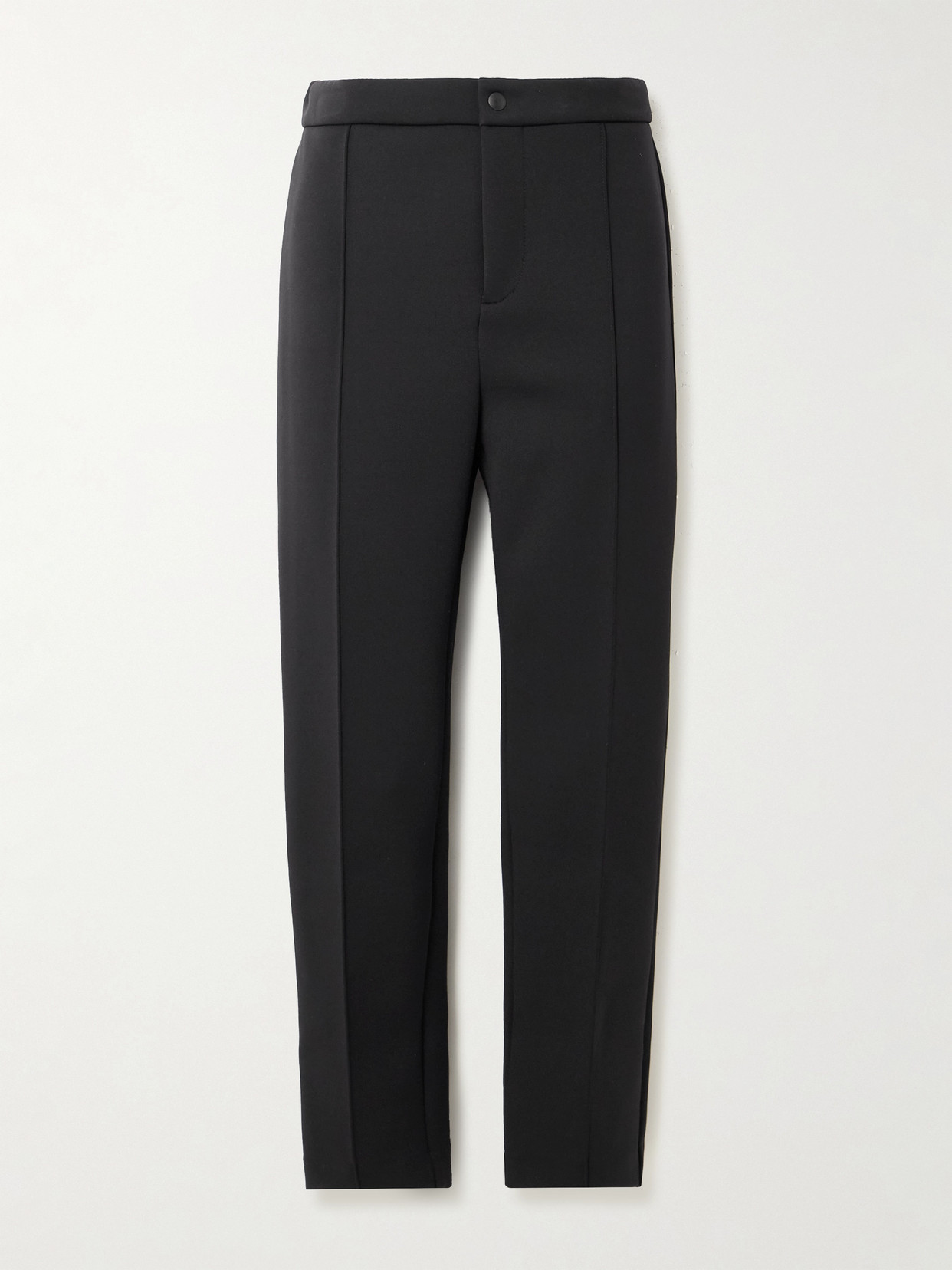 Wardrobe.nyc Cropped Stretch-ponte Straight-leg Pants In Black