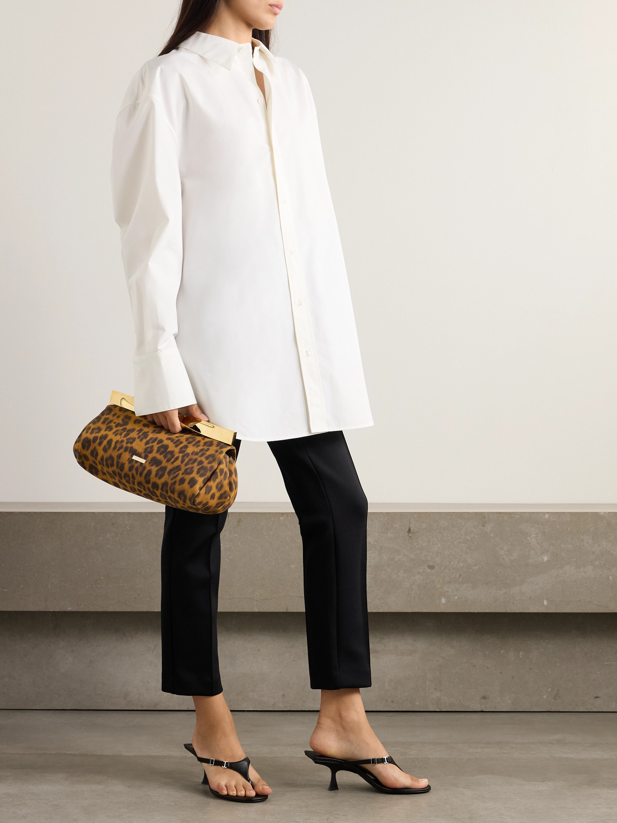 Wardrobe.nyc Cropped Stretch-ponte Straight-leg Pants In Black