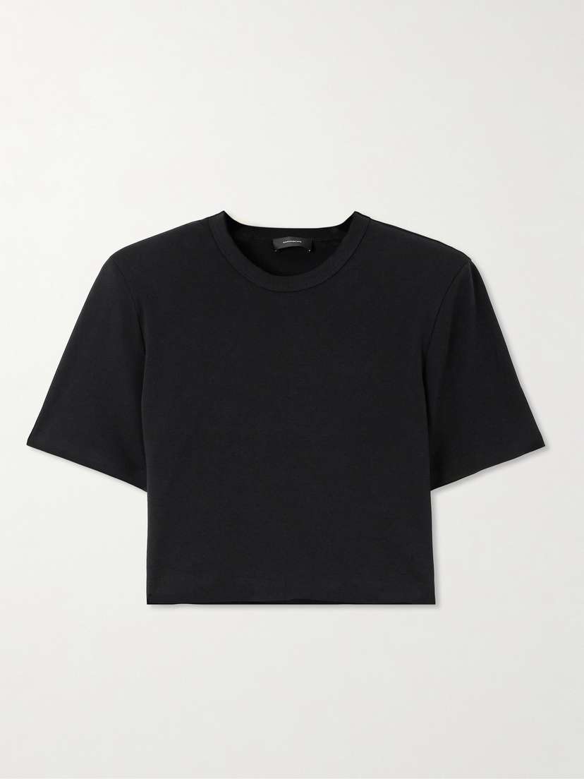 Wardrobe.NYC Cropped Cotton-jersey T-shirt