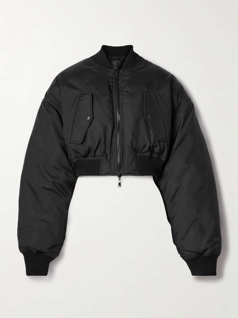 Wardrobe.NYC Cropped Reversible Quilted Padded Shell Bomber Jacket