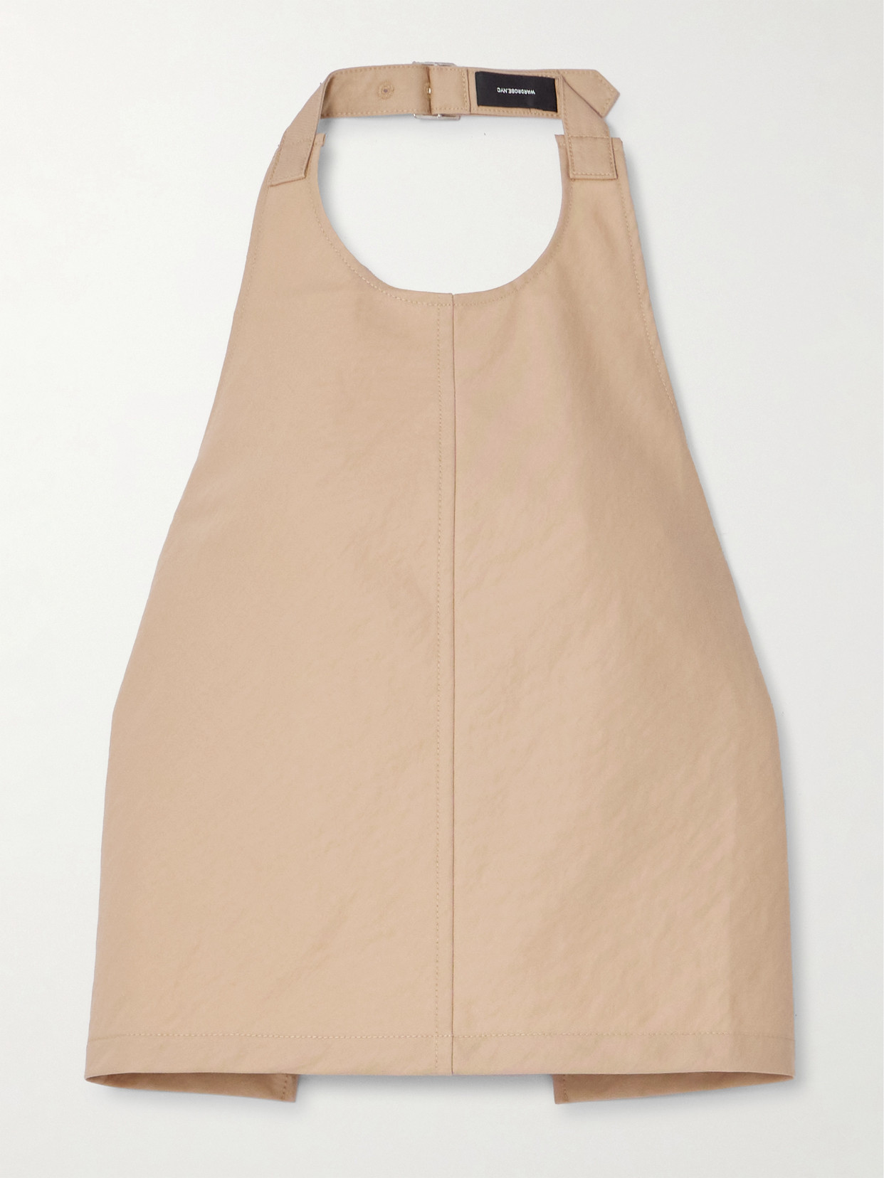 Wardrobe.nyc Cotton-blend Drill Halterneck Top In Neutrals