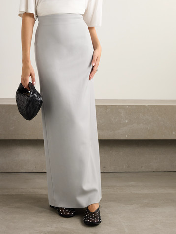 Wardrobe.NYC Grain de poudre wool maxi skirt