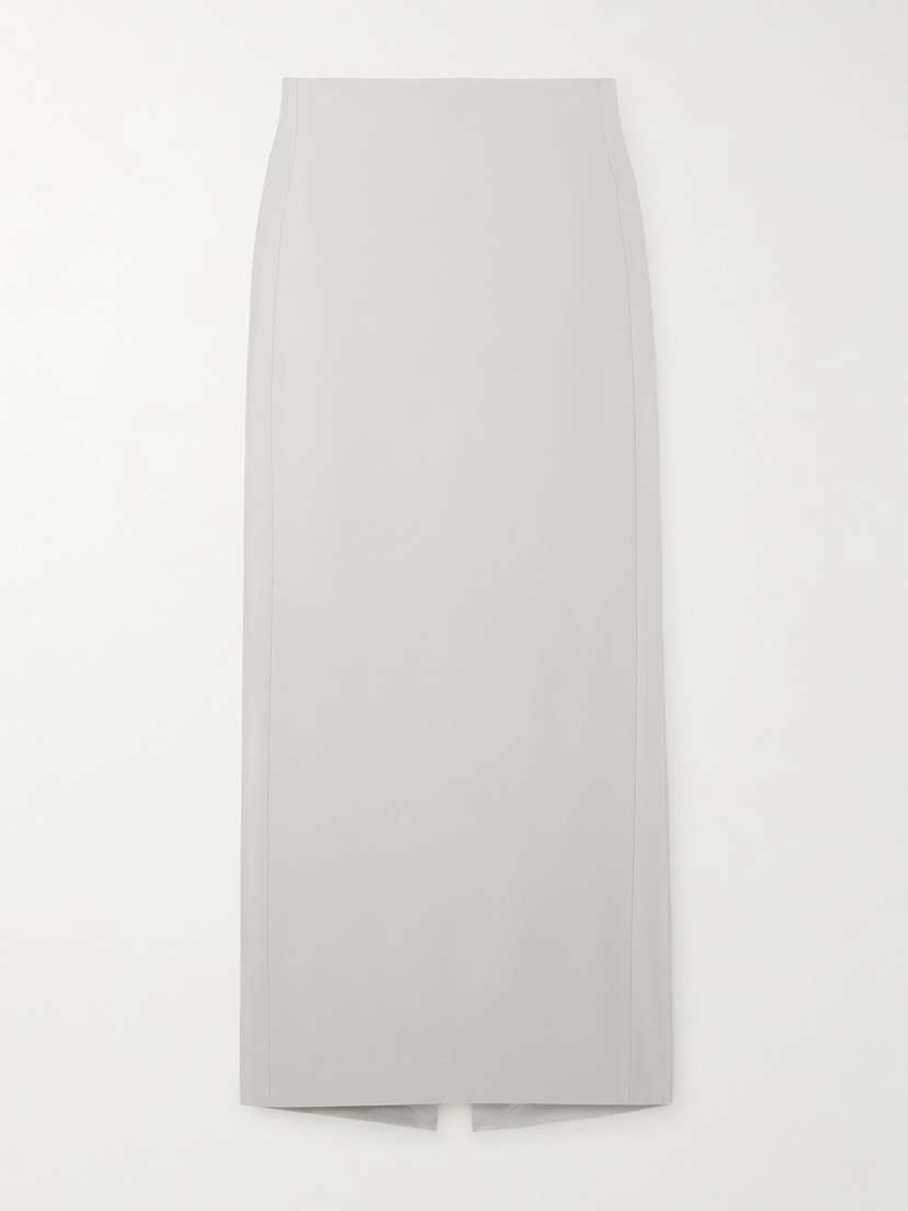 Wardrobe.NYC Grain De Poudre Wool Maxi Skirt