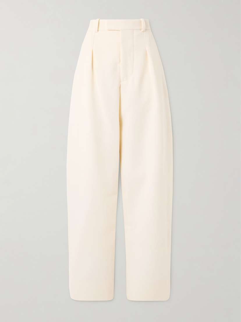Wardrobe.NYC + Hailey Bieber Pleated Wool-twill Tapered Pants