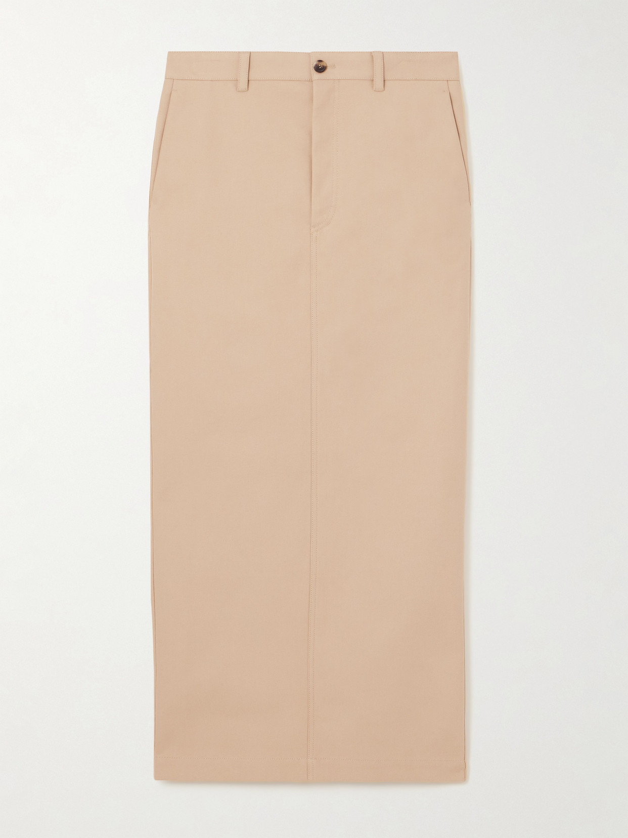 Wardrobe.nyc Cotton-drill Maxi Column Skirt In Neutrals