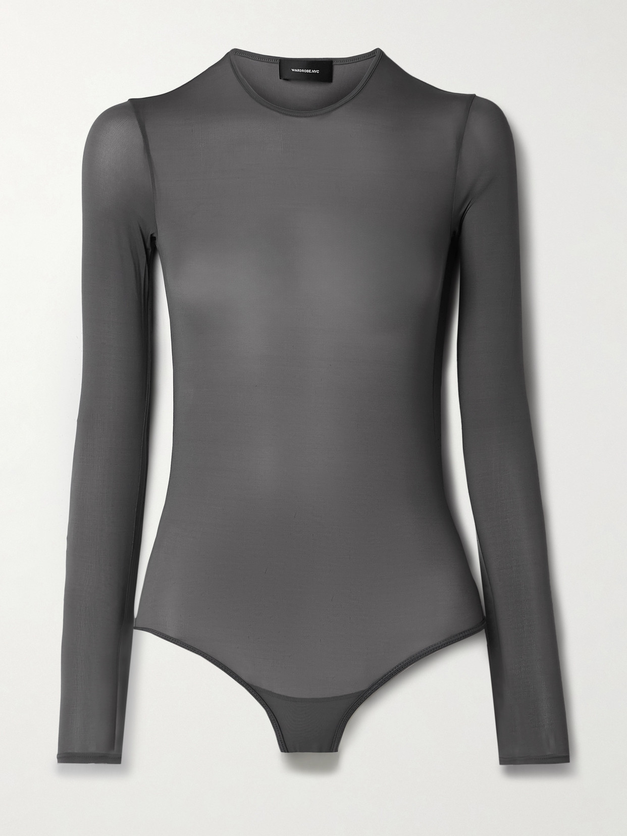 WARDROBE. NYC - Stretch-jersey Thong Bodysuit - Gray