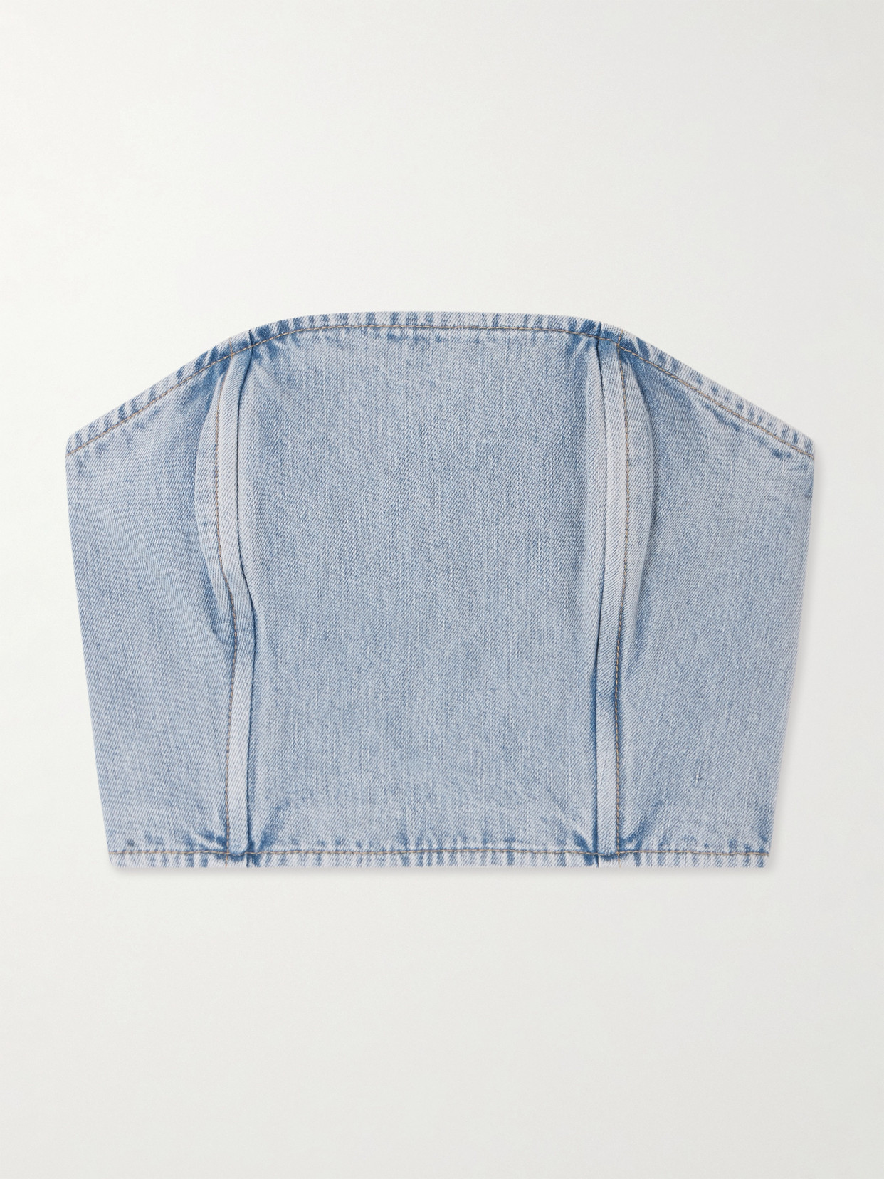 Wardrobe.nyc Strapless Denim Top