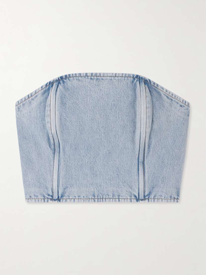 Wardrobe.NYC Strapless Denim Top