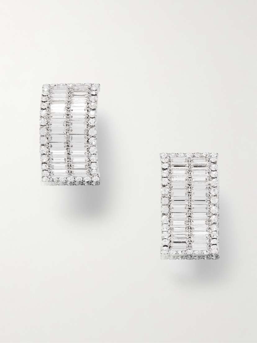 Alessandra Rich tone Crystal Clip Earrings