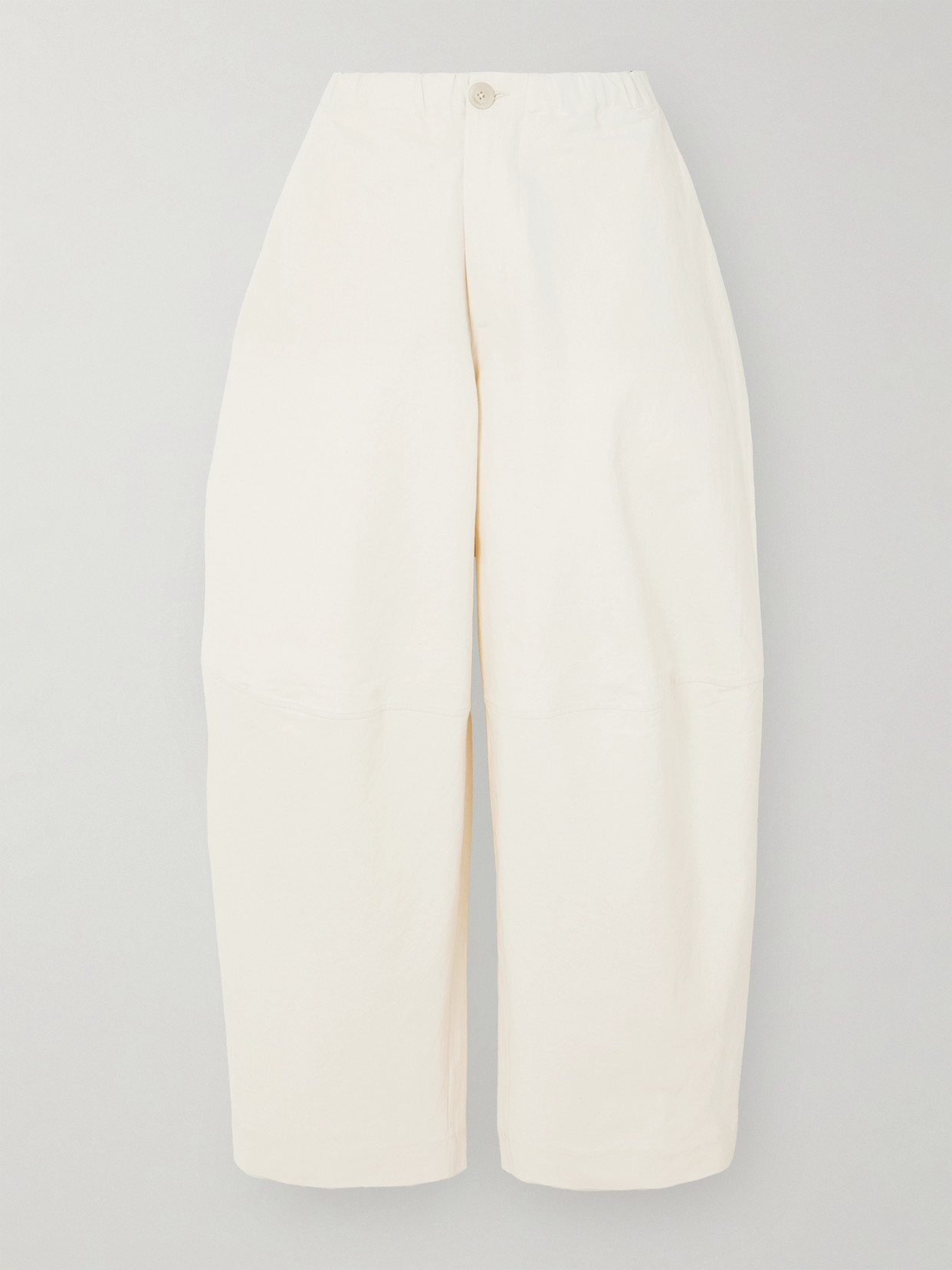 Lauren Manoogian + Net Sustain Paneled Cotton-canvas Wide-leg Pants In Neutrals