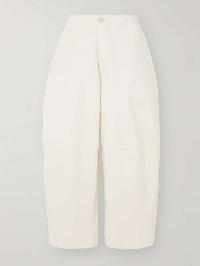Lauren Manoogian + Net Sustain Paneled Cotton-canvas Wide-leg Pants