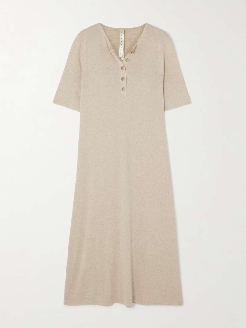 Lauren Manoogian Ribbed Pima Cotton-blend Jersey Midi Dress