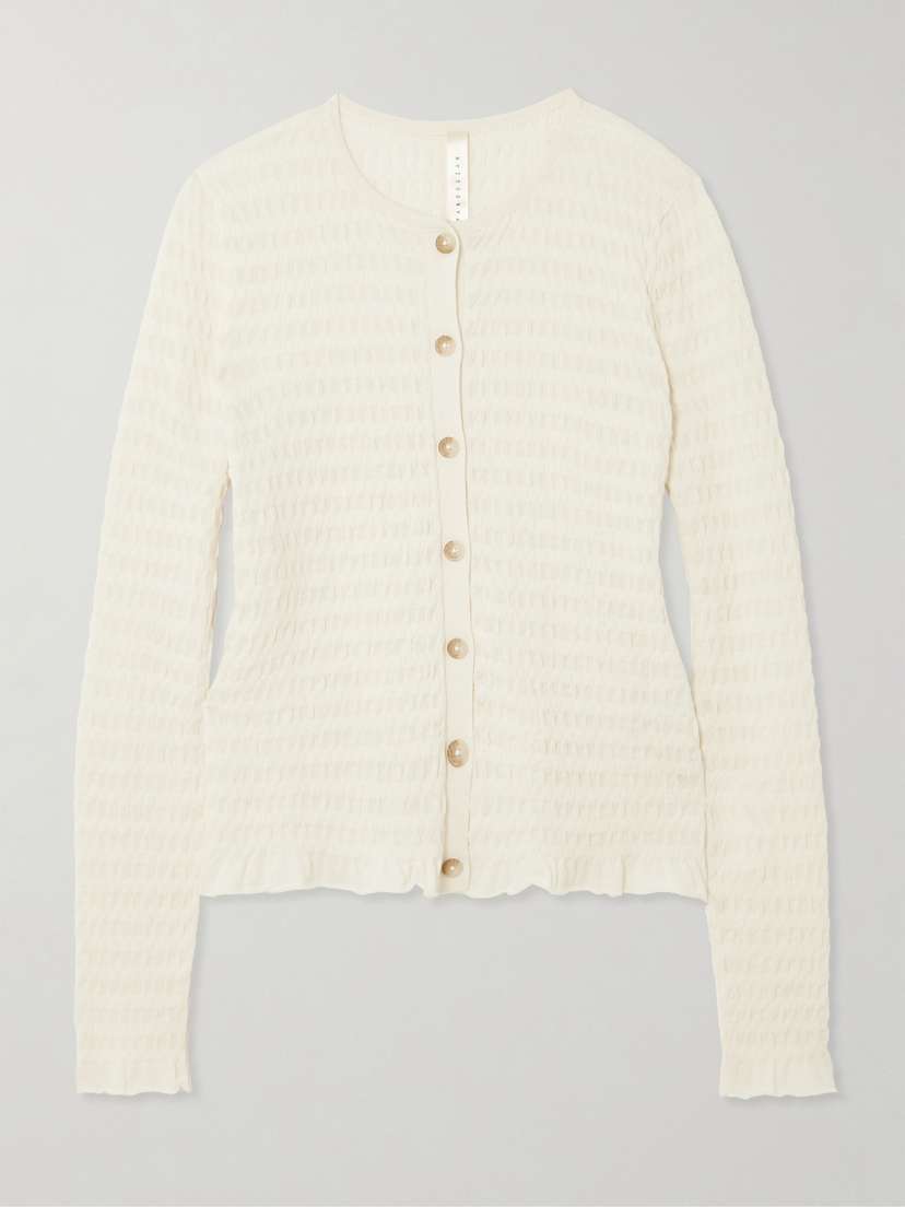 Lauren Manoogian Ruffled Pima Cotton-blend Cardigan