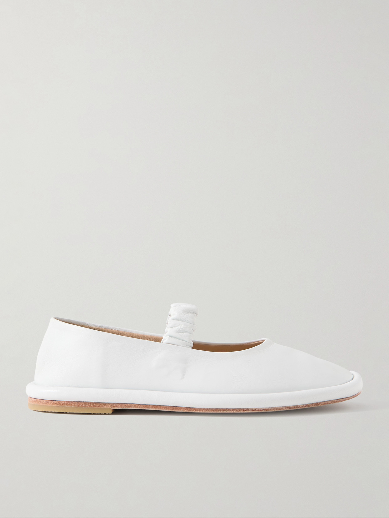 Lauren Manoogian Leather Ballet Flats In White