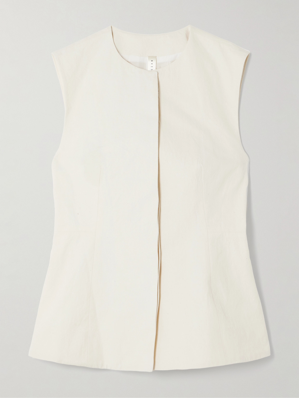 Lauren Manoogian + Net Sustain Organic Cotton-twill Waistcoat In Off-white