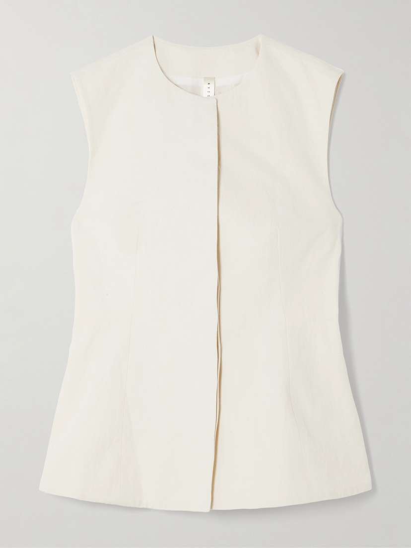 Lauren Manoogian + Net Sustain Organic Cotton-twill Vest