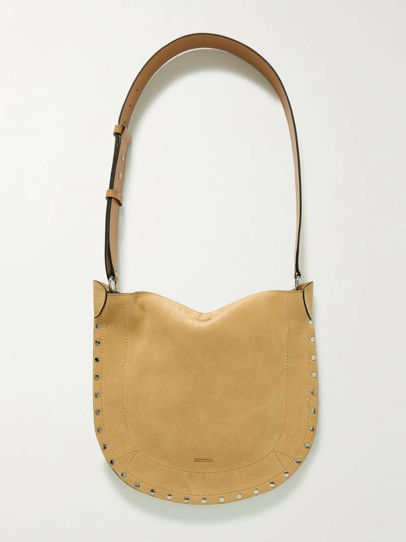 Isabel Marant Oskan Studded Suede Shoulder Bag