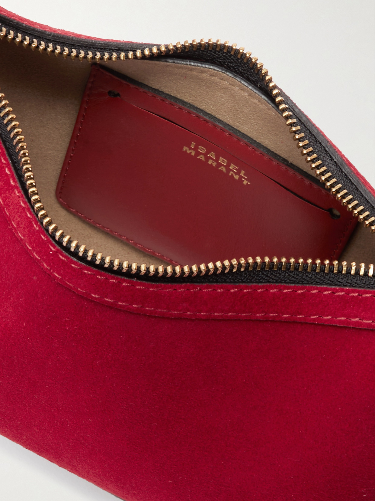 ISABEL MARANT OSKAN MOON STUDDED SUEDE SHOULDER BAG