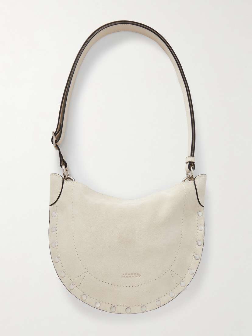 Isabel Marant Mini Moon Stud-embellished Suede Shoulder Bag