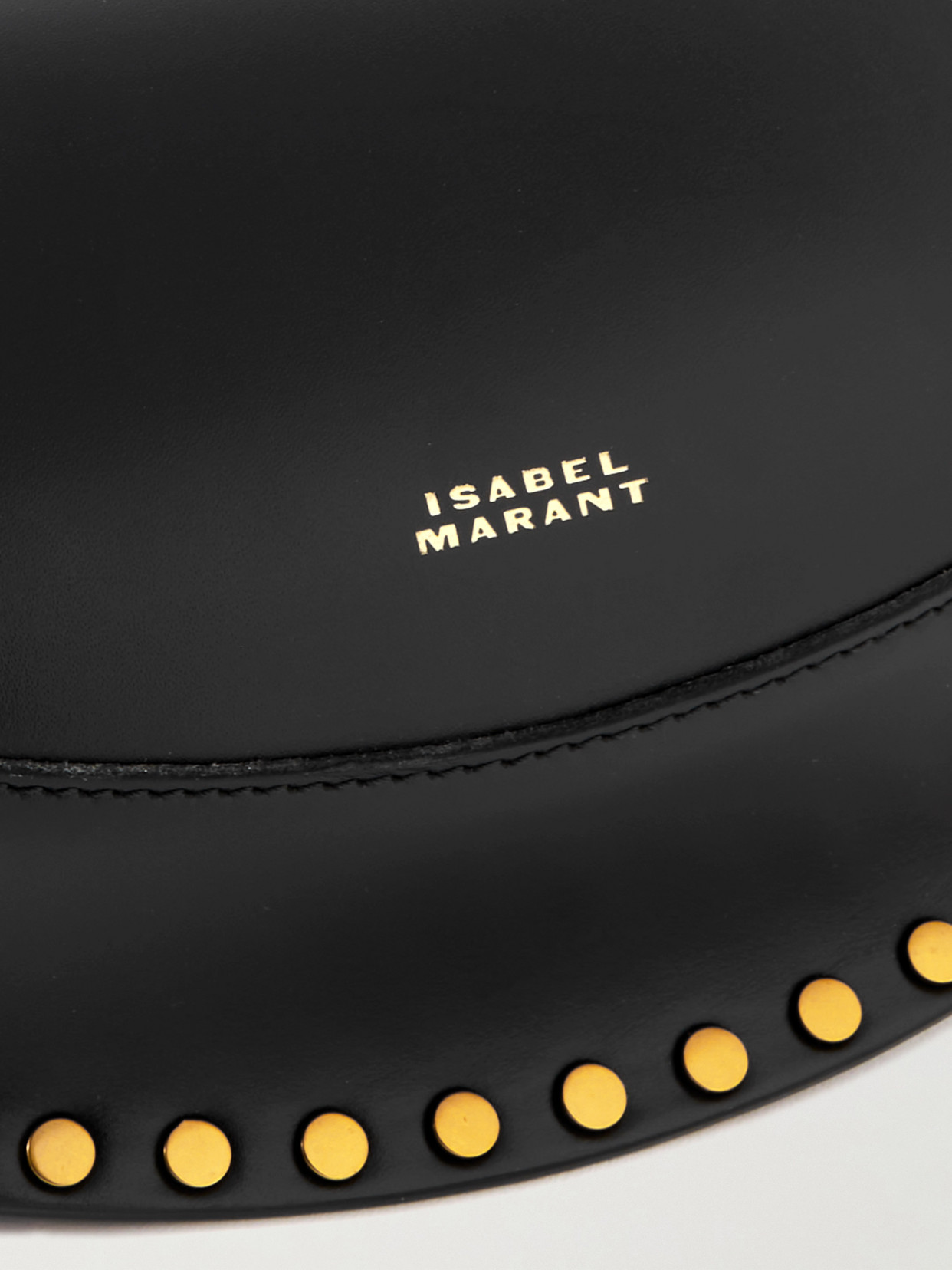 ISABEL MARANT OSKAN MOON STUDDED LEATHER SHOULDER BAG