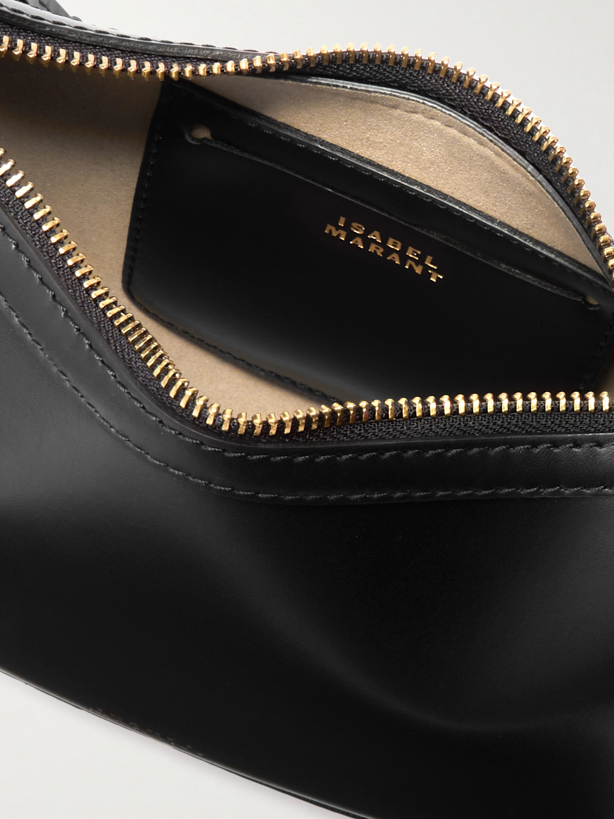ISABEL MARANT OSKAN MOON STUDDED LEATHER SHOULDER BAG