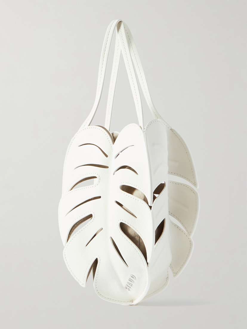 Staud Palm Cutout Embossed Textured-leather Bucket Bag
