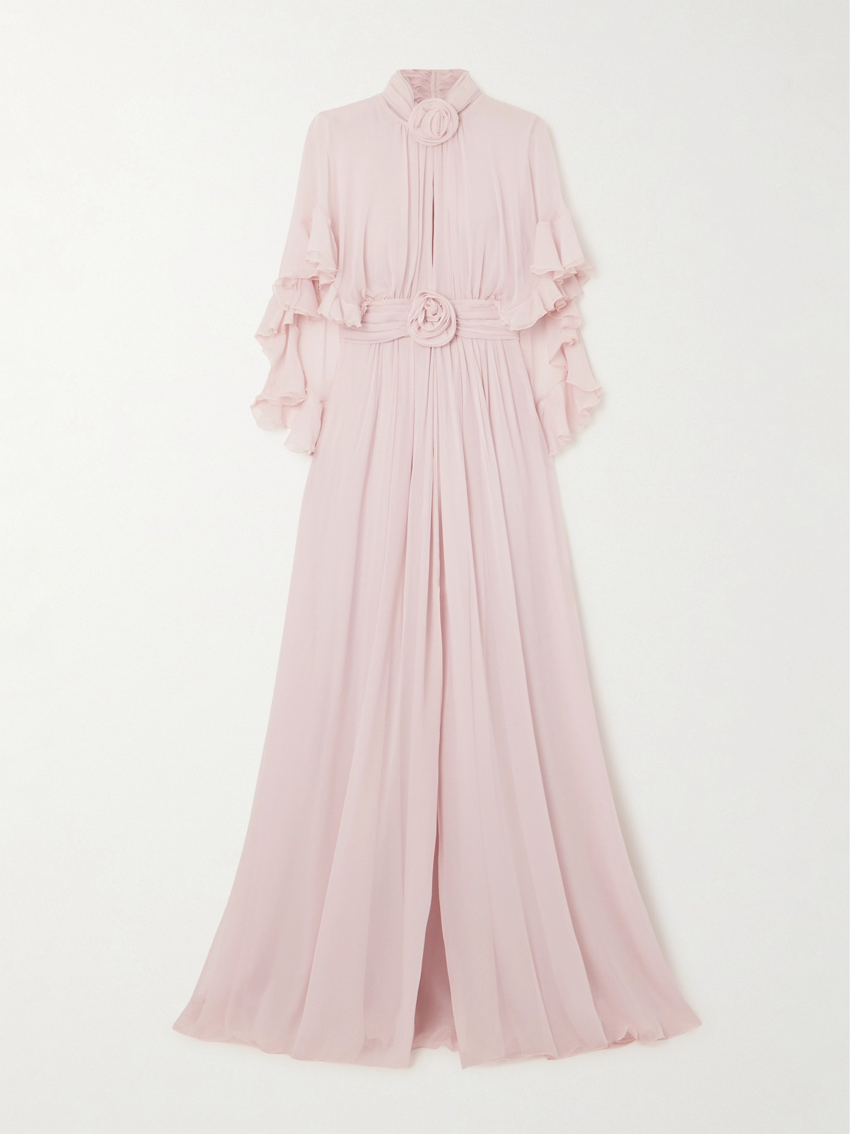 Giambattista Valli Ruffled Silk-chiffon Gown In Pink