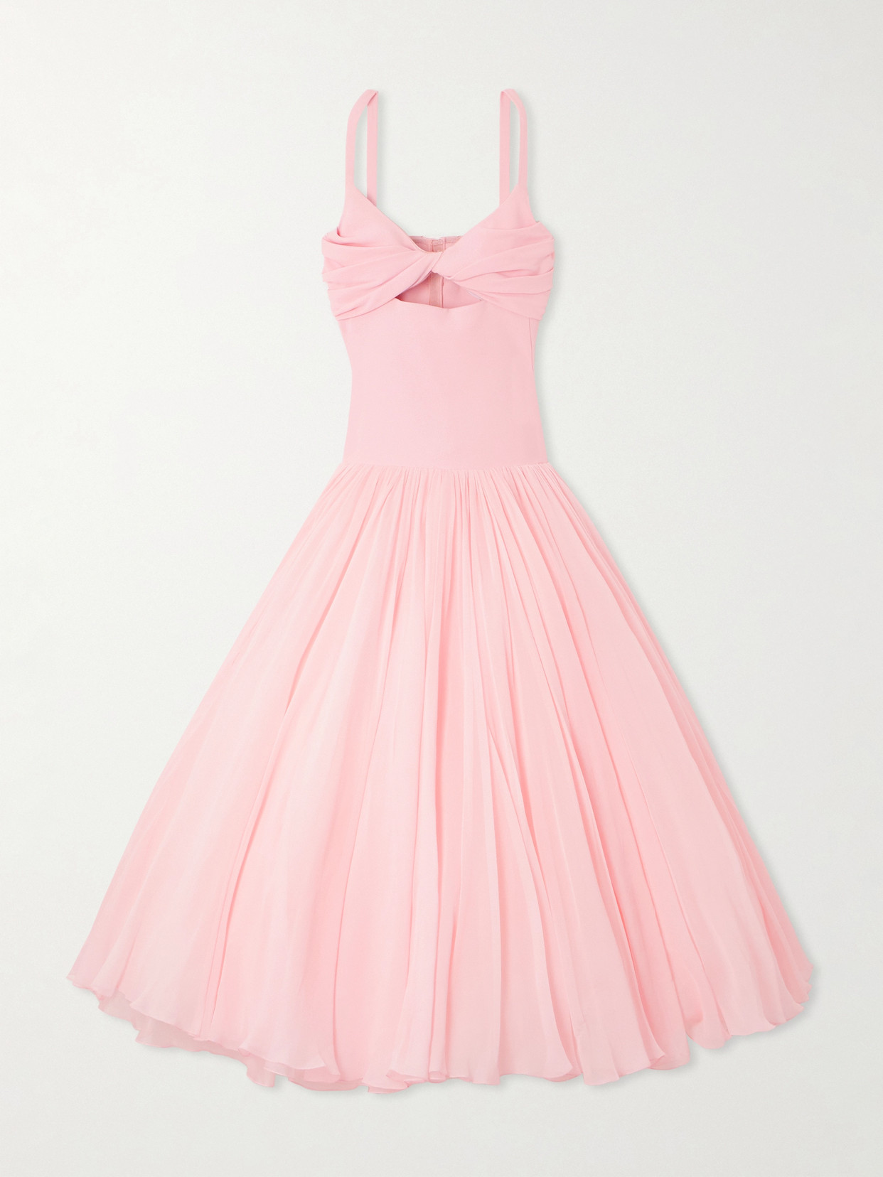 Giambattista Valli - Twist-front Cutout Silk-crepe And Organza Gown - Pink