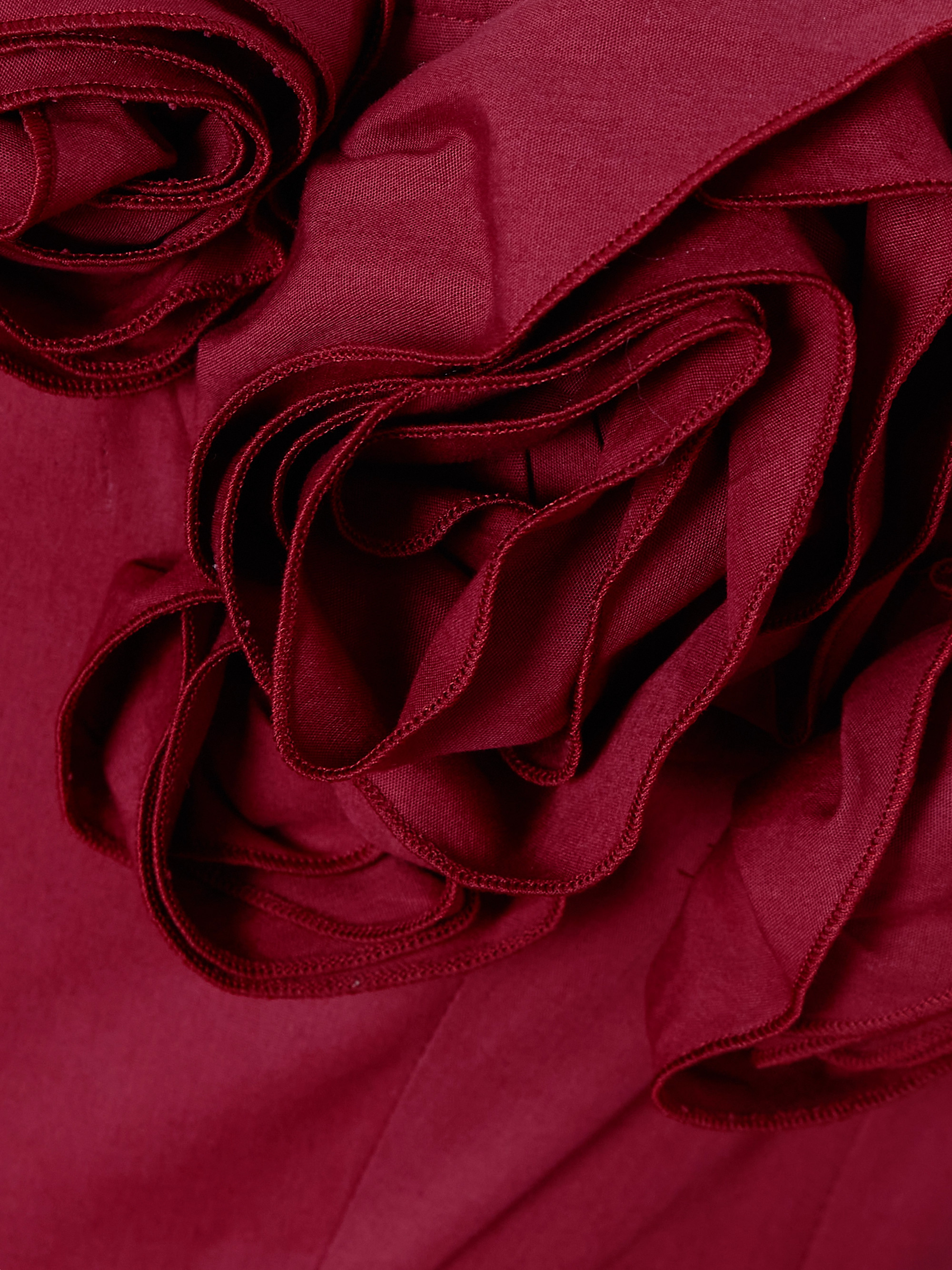 Giambattista Valli Cold-shoulder appliquéd cotton gown