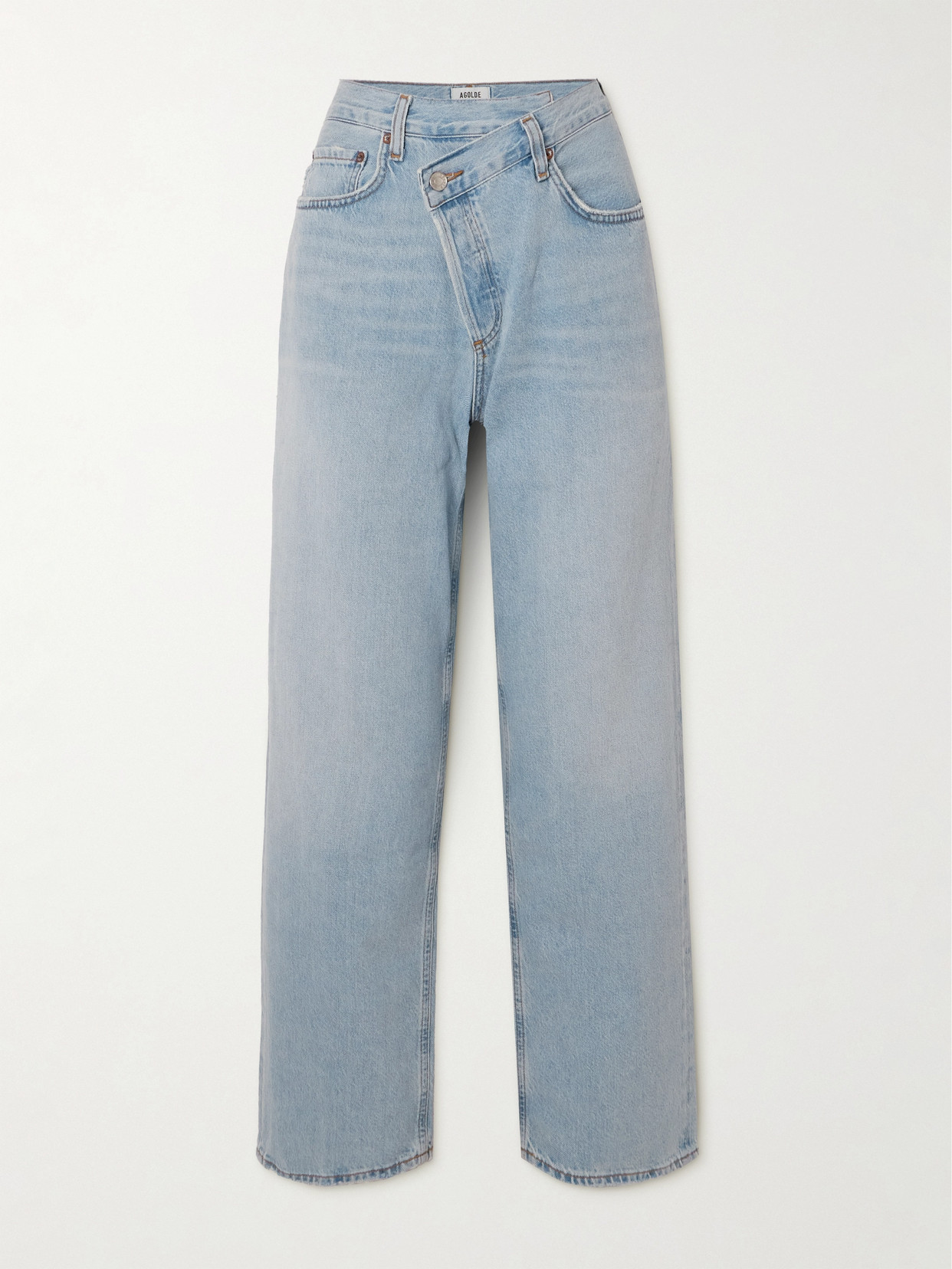 Agolde Asymmetric Boyfriend Jeans In Blue