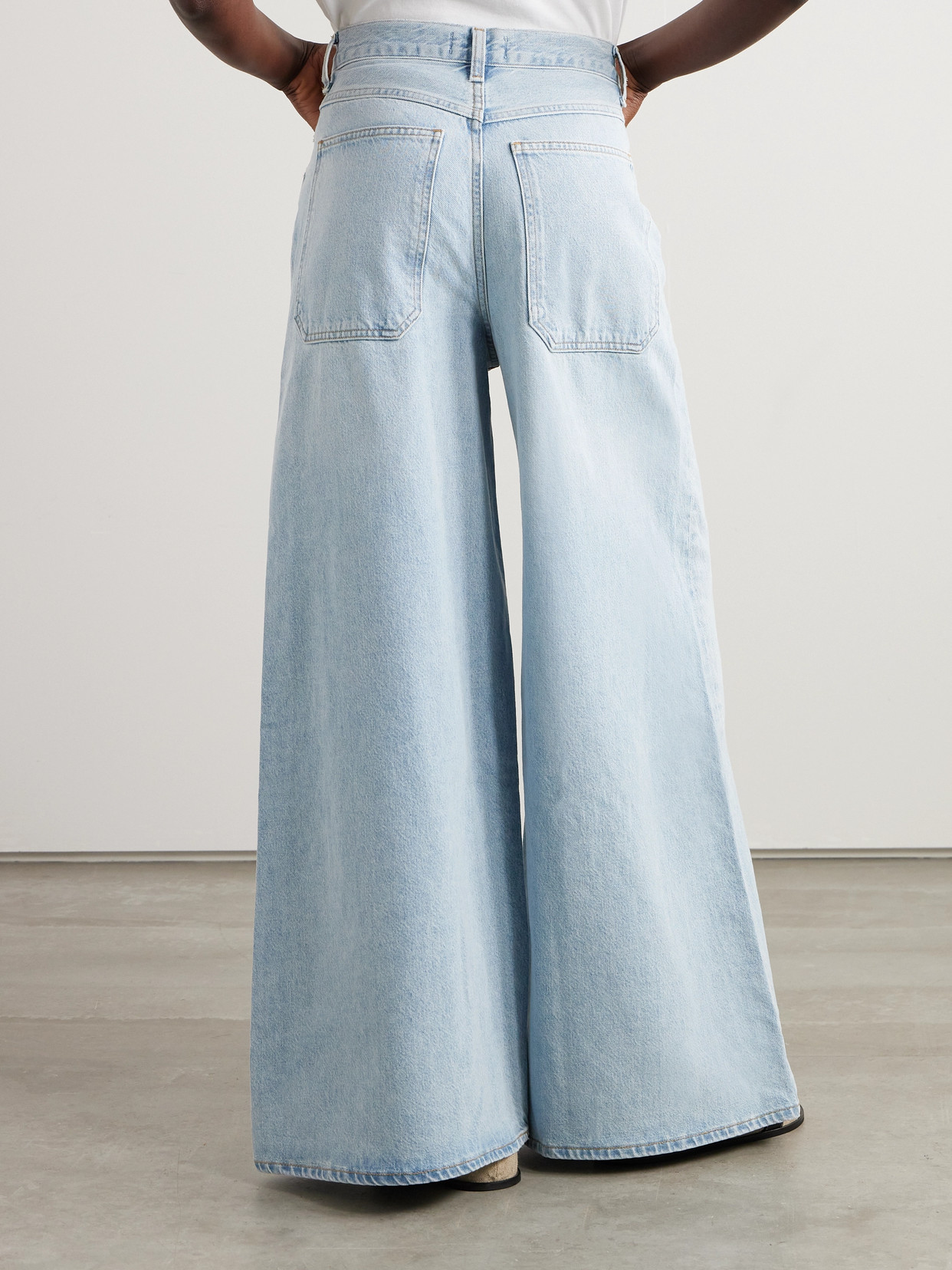 Shop Agolde Nolan High-rise Wide-leg Jeans In Blue