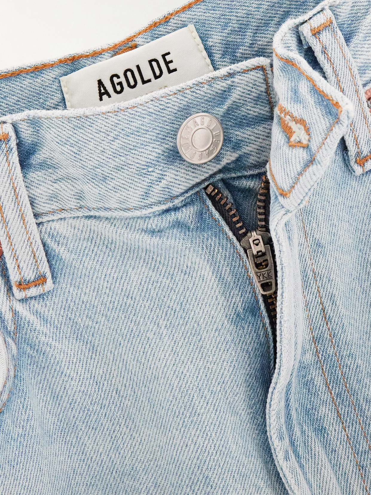 Shop Agolde Nolan High-rise Wide-leg Jeans In Blue