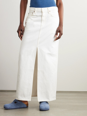 Agolde Leif denim maxi skirt