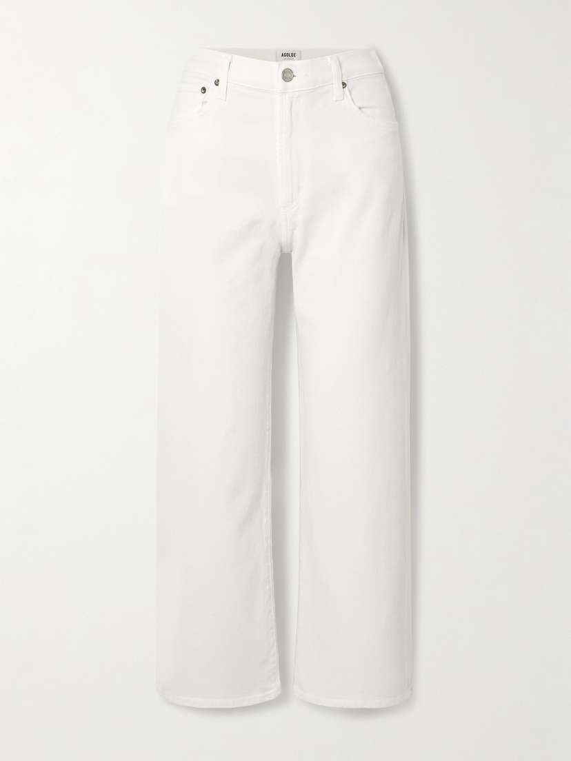 AGOLDE Harper Cropped Mid-rise Wide-leg Jeans