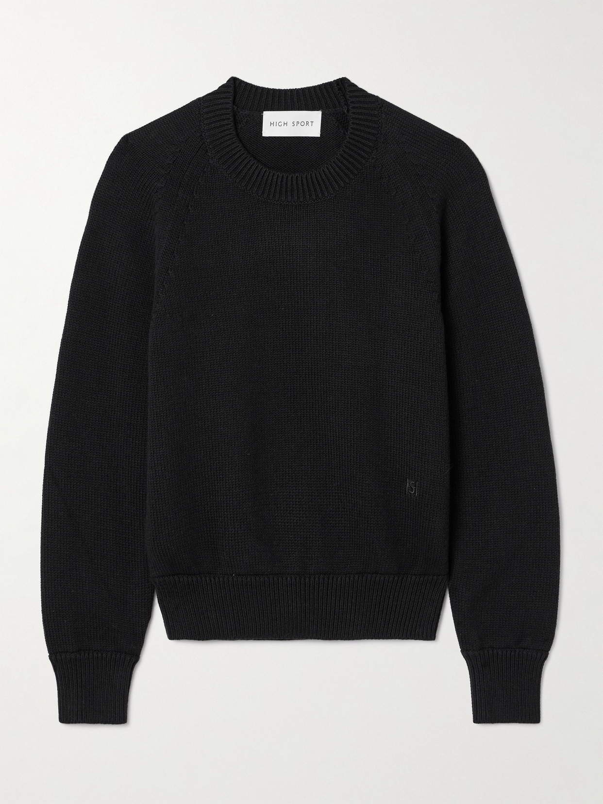 High Sport Cotton-blend Jumper In Black