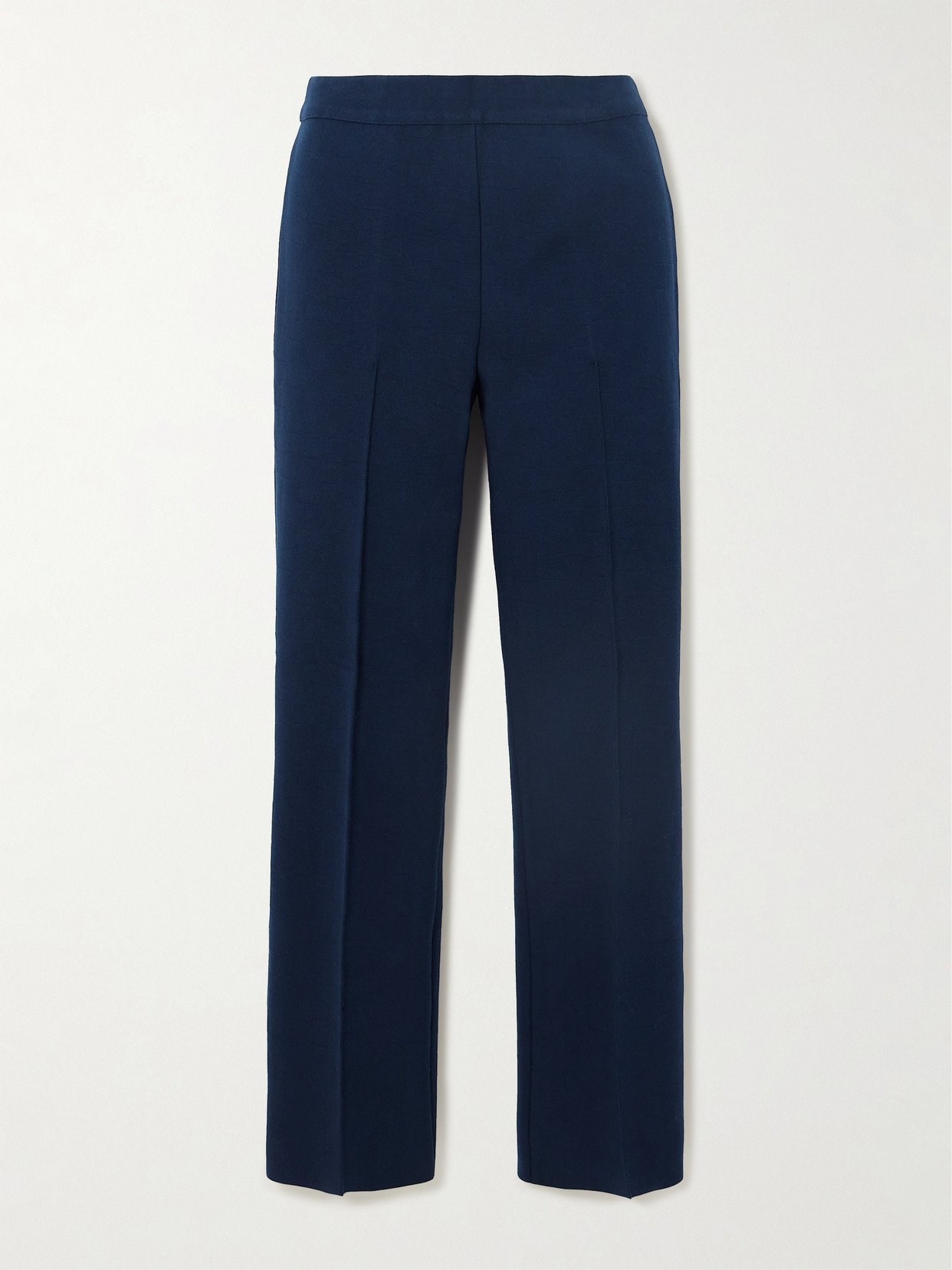 High Sport Jules Stretch-cotton Jacquard Straight-leg Trousers In Blue