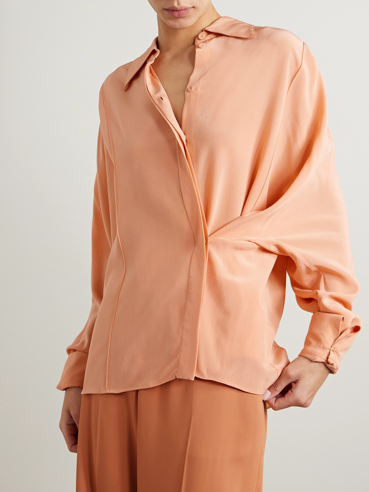 + Net Sustain Convertible Pleated Peace Shirt