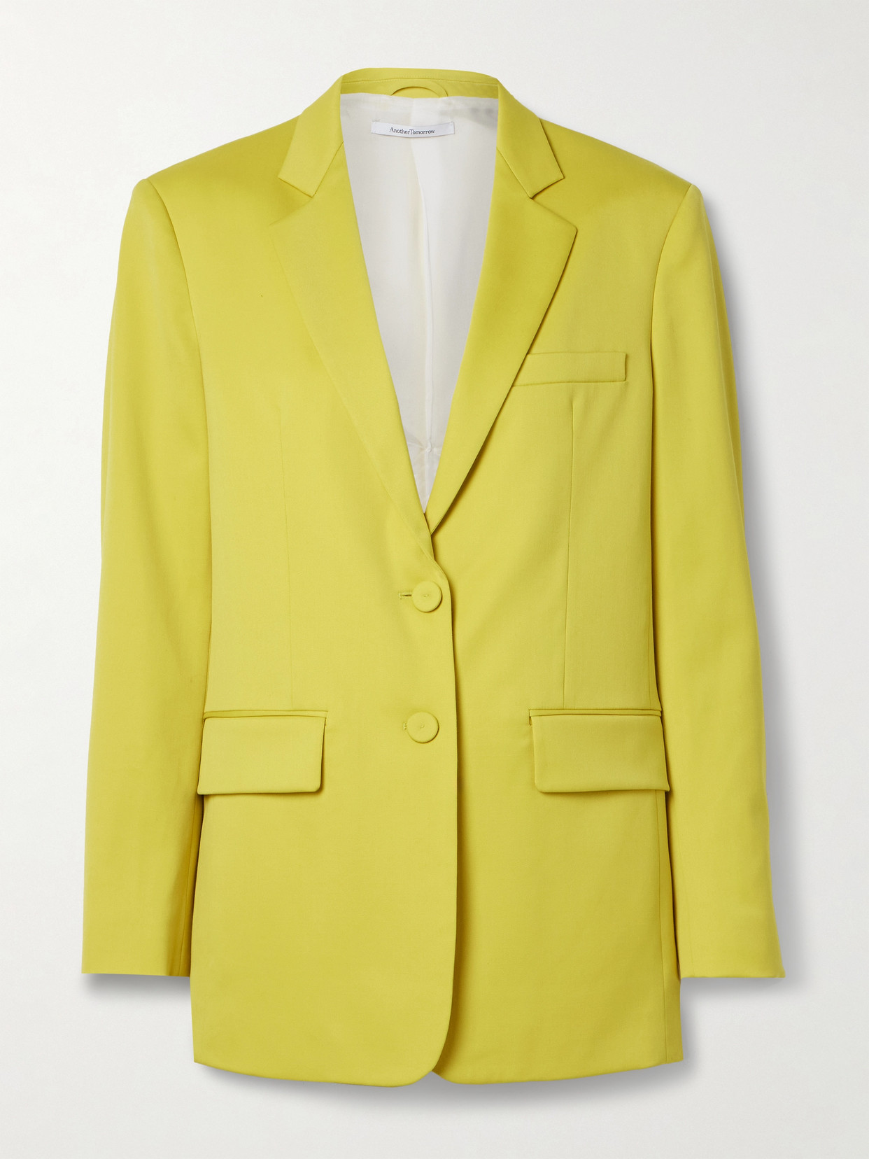 Another Tomorrow + Net Sustain Oversized Wool-blend Blazer In Yellow